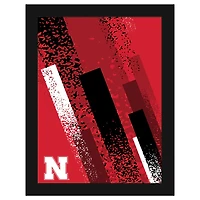 Nebraska Huskers 12" x 16" Team Color Framed Art Print