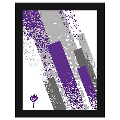NYU Violets 12" x 16" Team Color Framed Art Print
