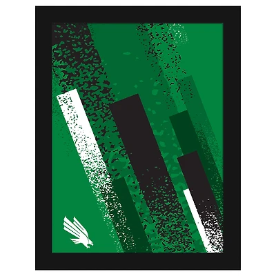 North Texas Mean Green 12" x 16" Team Color Framed Art Print