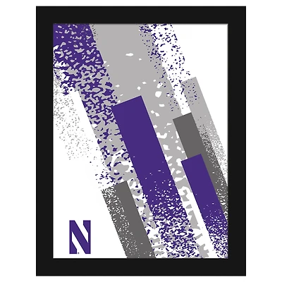 Northwestern Wildcats 12" x 16" Team Color Framed Art Print