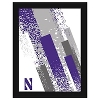 Northwestern Wildcats 12" x 16" Team Color Framed Art Print