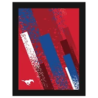 SMU Mustangs 12" x 16" Team Color Framed Art Print