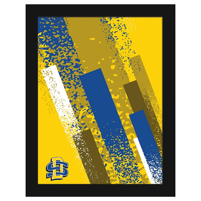 South Dakota State Jackrabbits 12" x 16" Team Color Framed Art Print