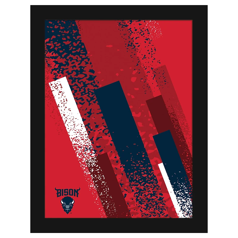 Howard Bison 12" x 16" Team Color Framed Art Print