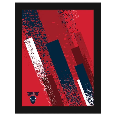 Howard Bison 12" x 16" Team Color Framed Art Print