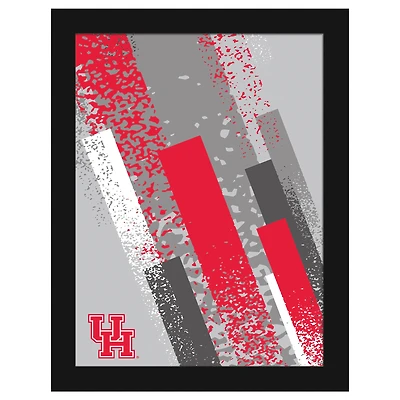 Houston Cougars 12" x 16" Team Color Framed Art Print