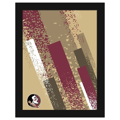 Florida State Seminoles 12" x 16" Team Color Framed Art Print