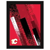 Calgary Flames 12" x 16" Team Color Framed Art Print