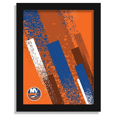 New York Islanders 12" x 16" Team Color Framed Art Print