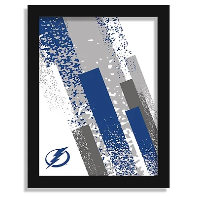 Tampa Bay Lightning 12" x 16" Team Color Framed Art Print