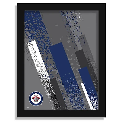 Winnipeg Jets 12" x 16" Team Color Framed Art Print
