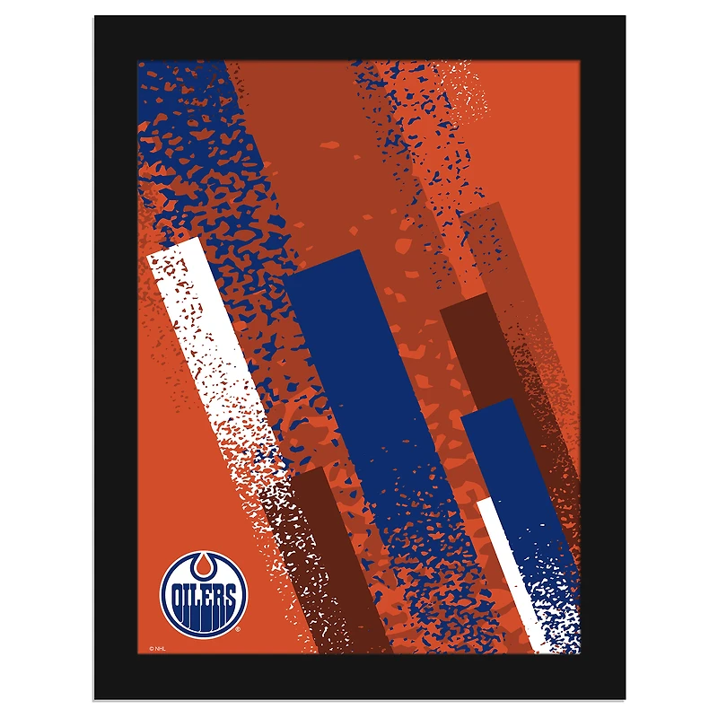Edmonton Oilers 12" x 16" Team Color Framed Art Print