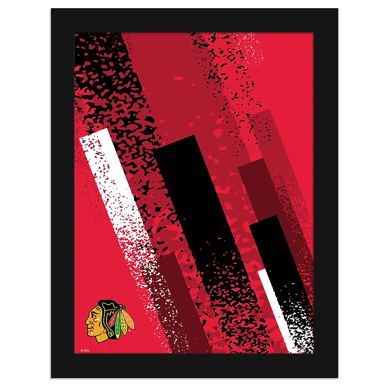 Chicago Blackhawks 12" x 16" Team Color Framed Art Print