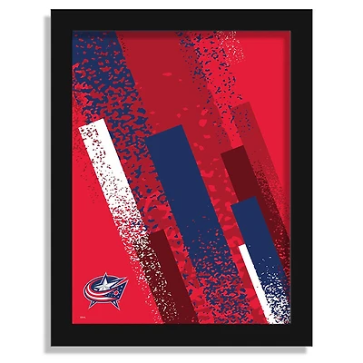 Columbus Blue Jackets 12" x 16" Team Color Framed Art Print