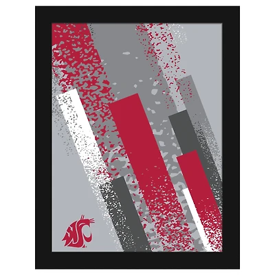 Washington State Cougars 12" x 16" Team Color Framed Art Print