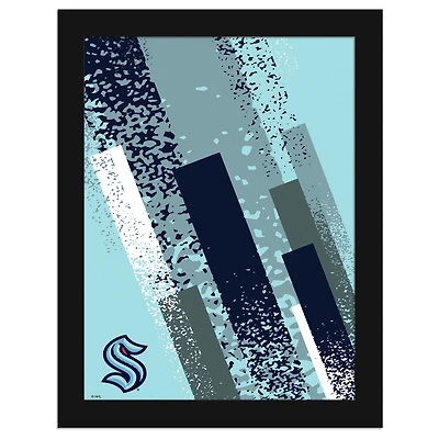 Seattle Kraken 12" x 16" Team Color Framed Art Print