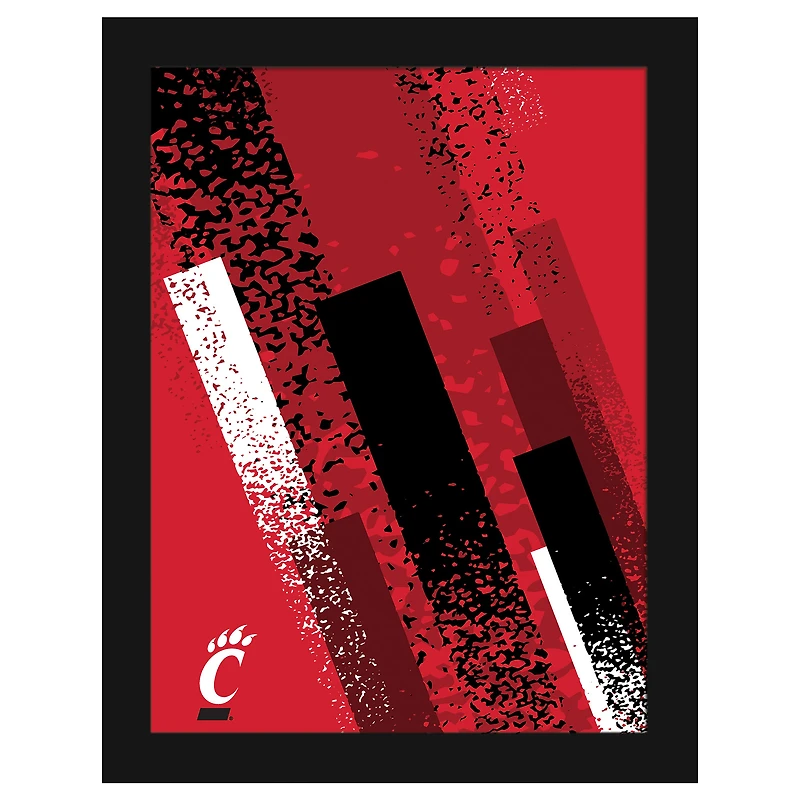 Cincinnati Bearcats 12" x 16" Team Color Framed Art Print