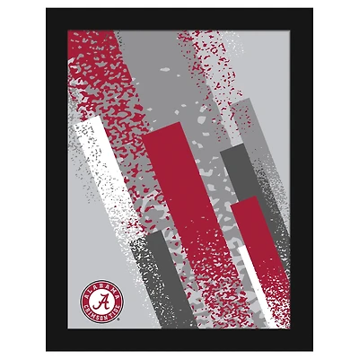 Alabama Crimson Tide 12" x 16" Team Color Framed Art Print