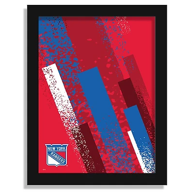 New York Rangers 12" x 16" Team Color Framed Art Print