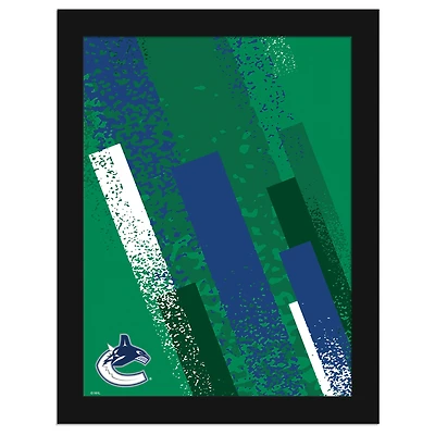 Vancouver Canucks 12" x 16" Team Color Framed Art Print