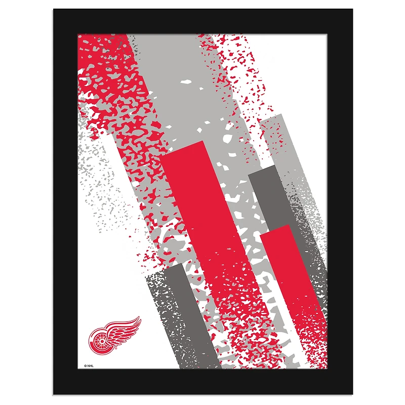 Detroit Red Wings 12" x 16" Team Color Framed Art Print