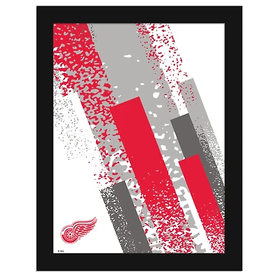 Detroit Red Wings 12" x 16" Team Color Framed Art Print