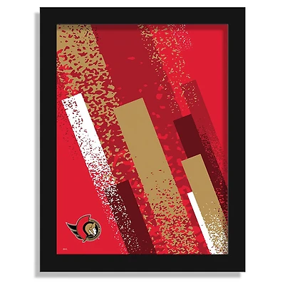 Ottawa Senators 12" x 16" Team Color Framed Art Print