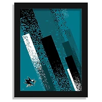 San Jose Sharks 12" x 16" Team Color Framed Art Print