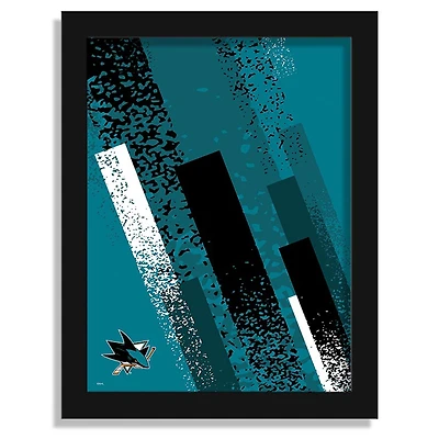 San Jose Sharks 12" x 16" Team Color Framed Art Print