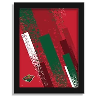Minnesota Wild 12" x 16" Team Color Framed Art Print