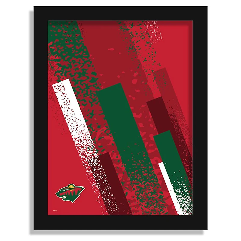 Minnesota Wild 12" x 16" Team Color Framed Art Print