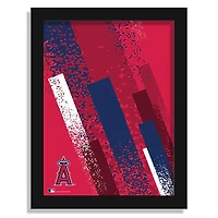 Los Angeles Angels 12" x 16" Team Color Framed Art Print