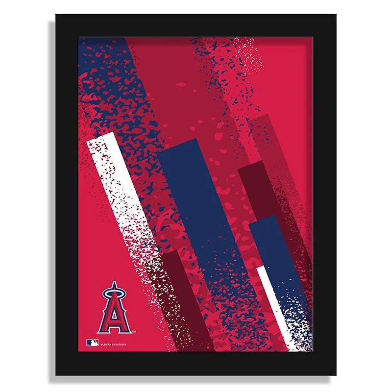 Los Angeles Angels 12" x 16" Team Color Framed Art Print