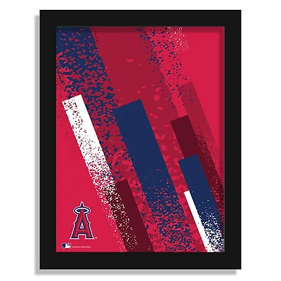 Los Angeles Angels 12" x 16" Team Color Framed Art Print