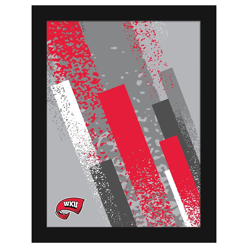 Western Kentucky Hilltoppers 12" x 16" Team Color Framed Art Print