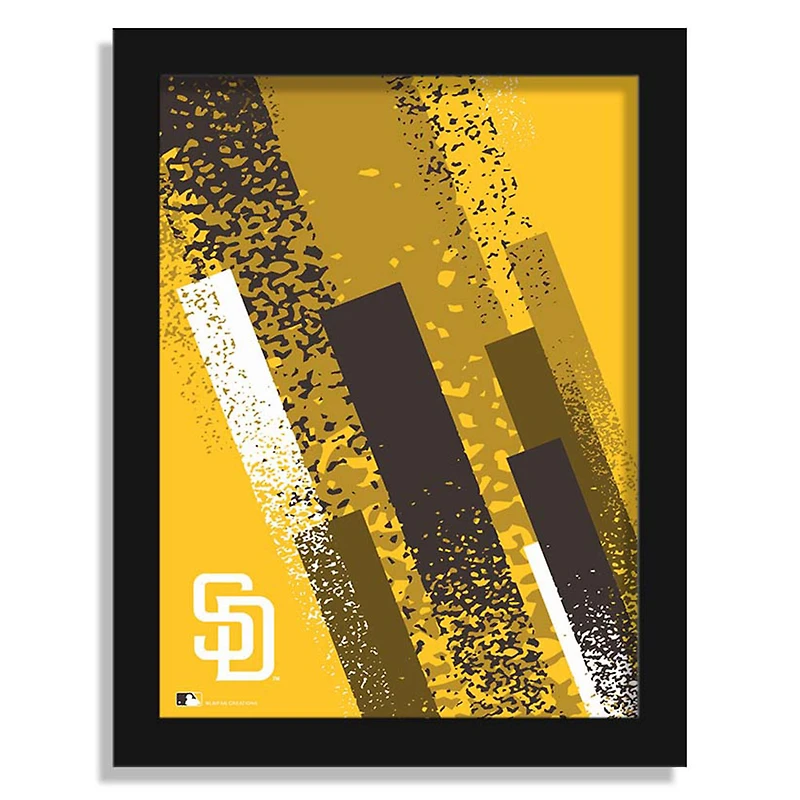 San Diego Padres 12" x 16" Team Color Framed Art Print
