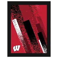 Wisconsin Badgers 12" x 16" Team Color Framed Art Print