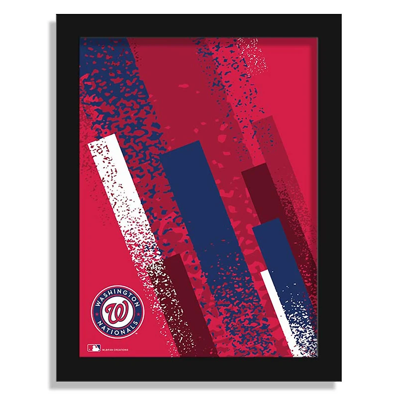 Washington Nationals 12" x 16" Team Color Framed Art Print