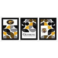 Grambling Tigers 12" x 16" Framed Minimalist Print Set