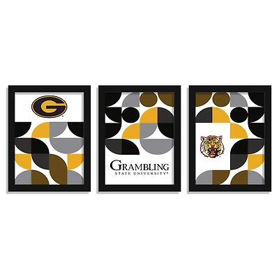 Grambling Tigers 12" x 16" Framed Minimalist Print Set
