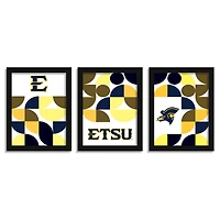 ETSU Buccaneers 12" x 16" Framed Minimalist Print Set