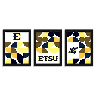 ETSU Buccaneers 12" x 16" Framed Minimalist Print Set