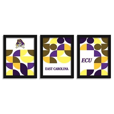 ECU Pirates 12" x 16" Framed Minimalist Print Set