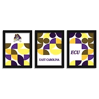 ECU Pirates 12" x 16" Framed Minimalist Print Set