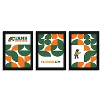 Florida A&M Rattlers 12" x 16" Framed Minimalist Print Set