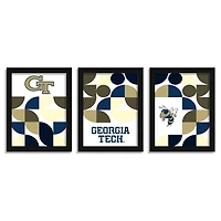 Georgia Tech Yellow Jackets 12" x 16" Framed Minimalist Print Set