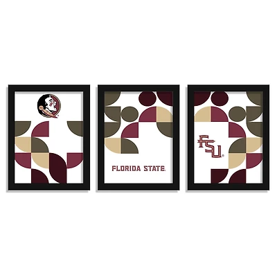 Florida State Seminoles 12" x 16" Framed Minimalist Print Set