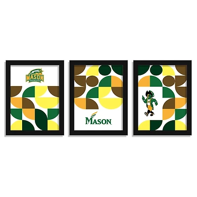 George Mason Patriots 12" x 16" Framed Minimalist Print Set