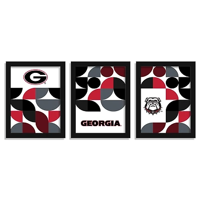 Georgia Bulldogs 12" x 16" Framed Minimalist Print Set