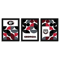 Georgia Bulldogs 12" x 16" Framed Minimalist Print Set